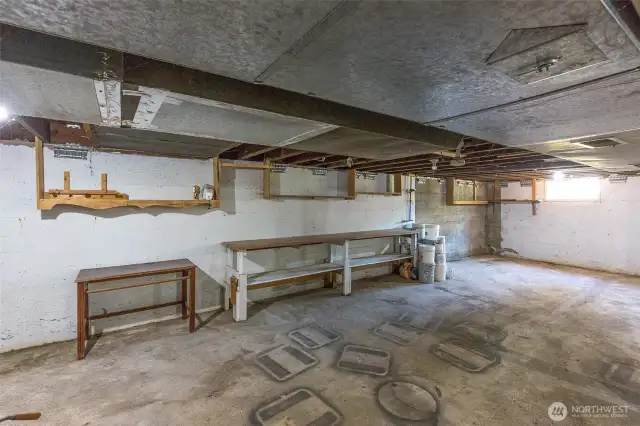 Plenty of basement area to work with