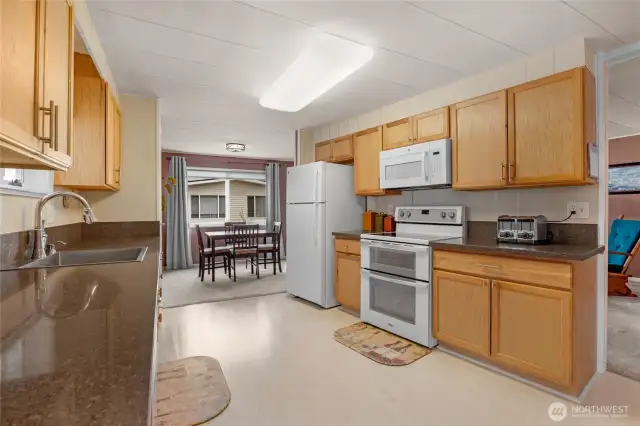 Kitchen open to dinning area