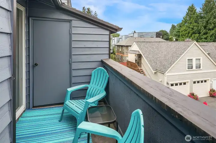 Huge balcony off of primary bedroom with territorial views and another large storage closet.