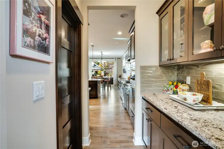 Butler prep that leads into the formal dining area