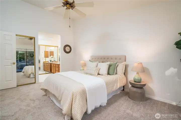 Primary has attached bathroom + 2 closets