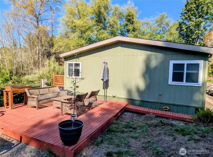 View from Driveway with deck facing north