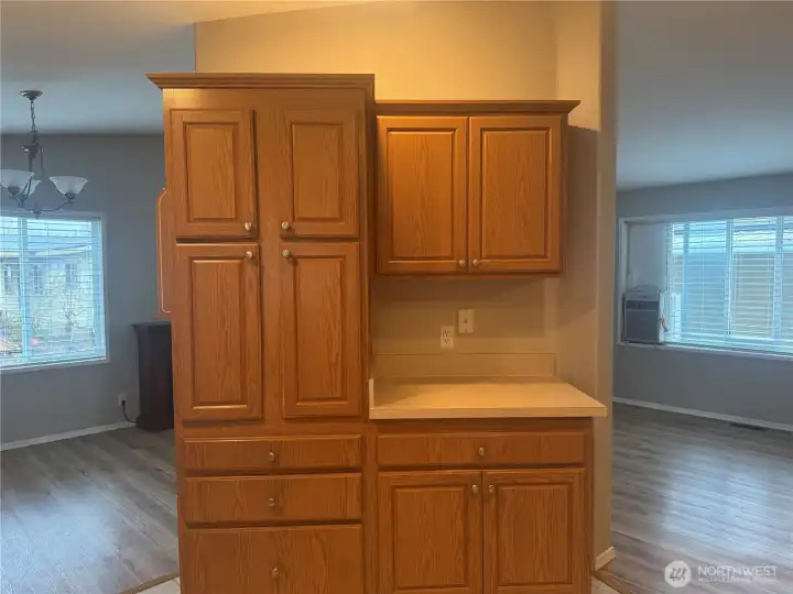 plenty of cabinets