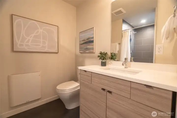 Lower level 3/4 bathroom.