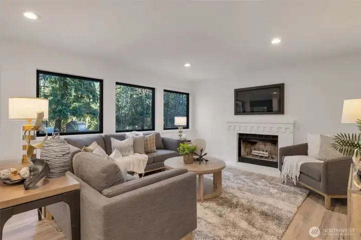 Family room off kitchen