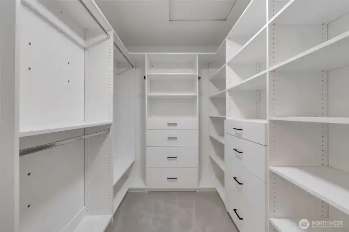 Primary walk in closet