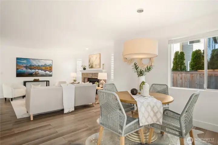 Living room just off of the eating area