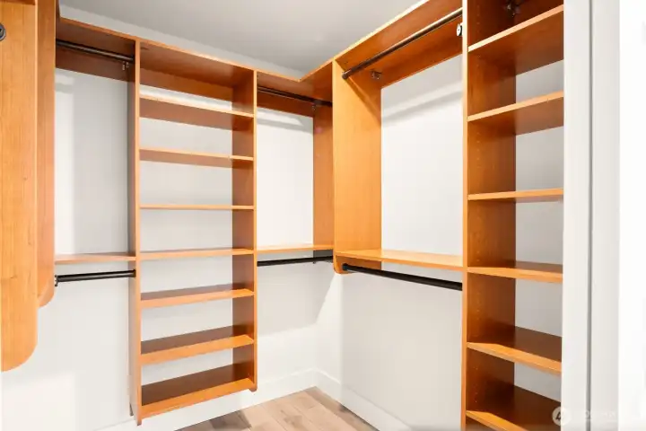 Walk-in closet in primary