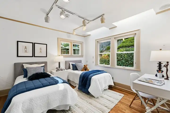 One of two bedrooms on the main floor.