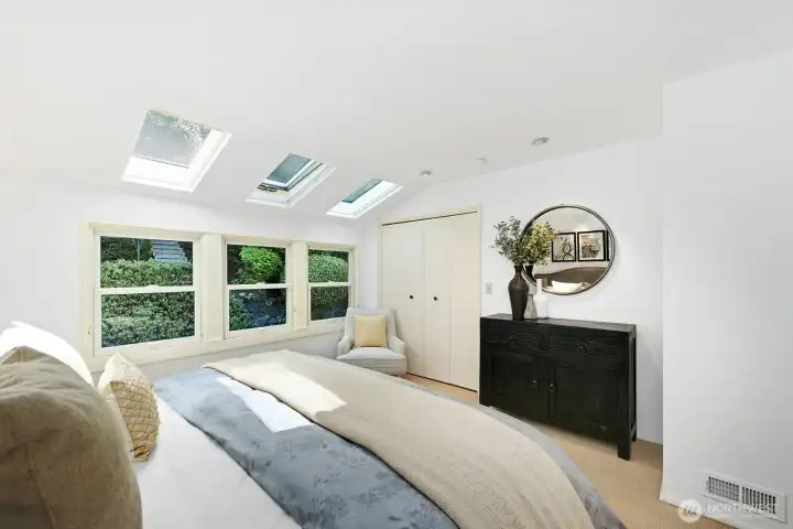 Primary bedroom on the second floor.