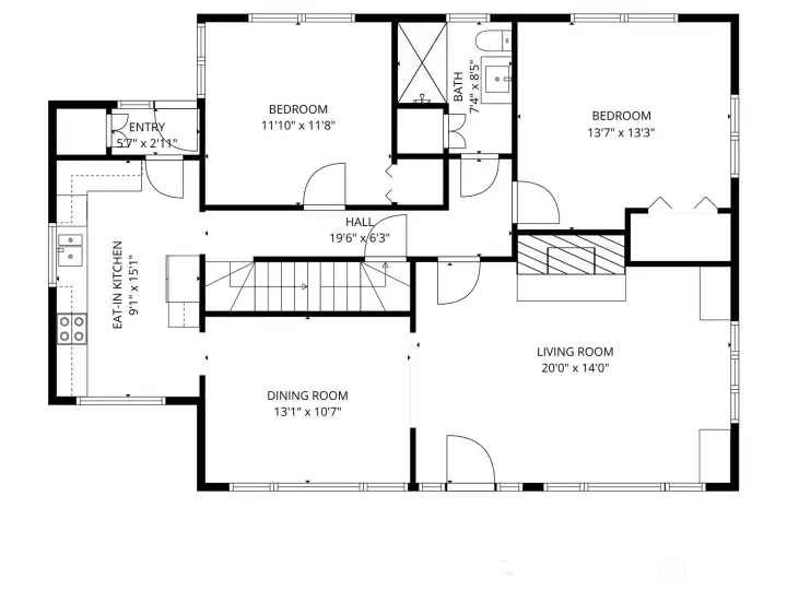 Main floor layout.
