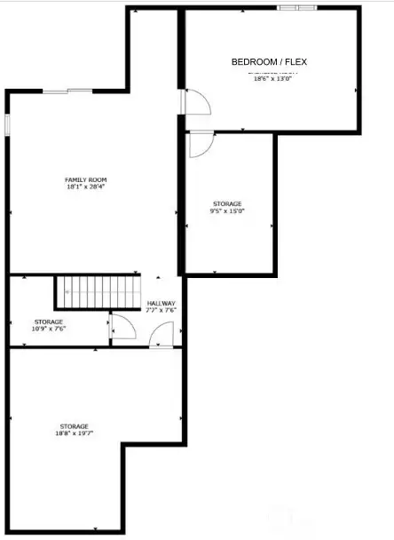 Lower floor - dimensions are approximate