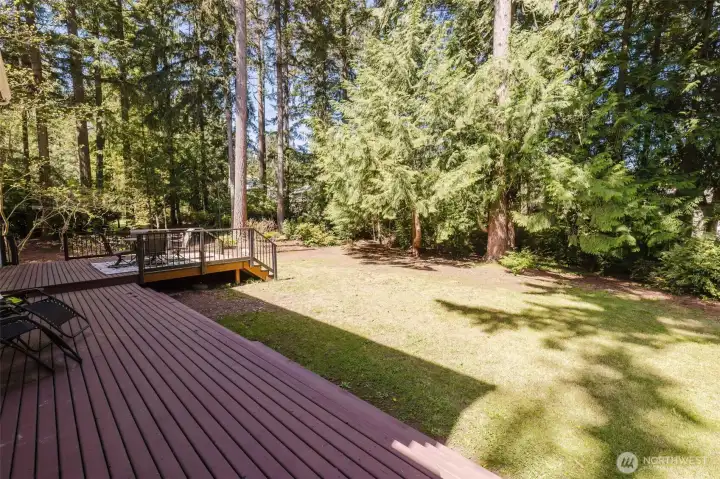 Deck off dining room, through French doors.