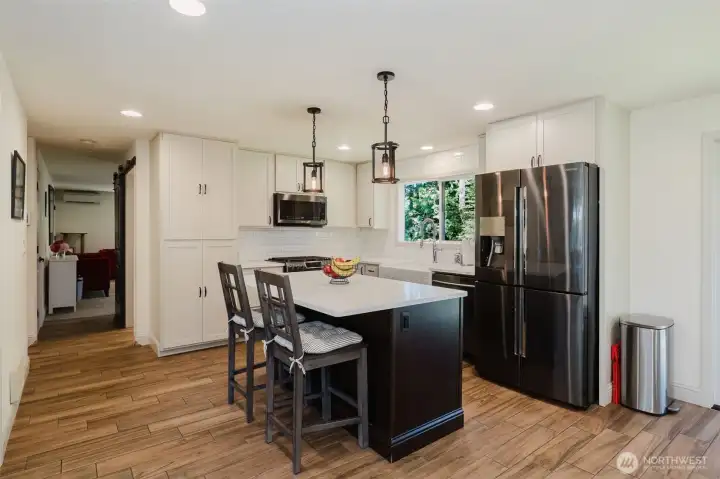 Kitchen with eating space.