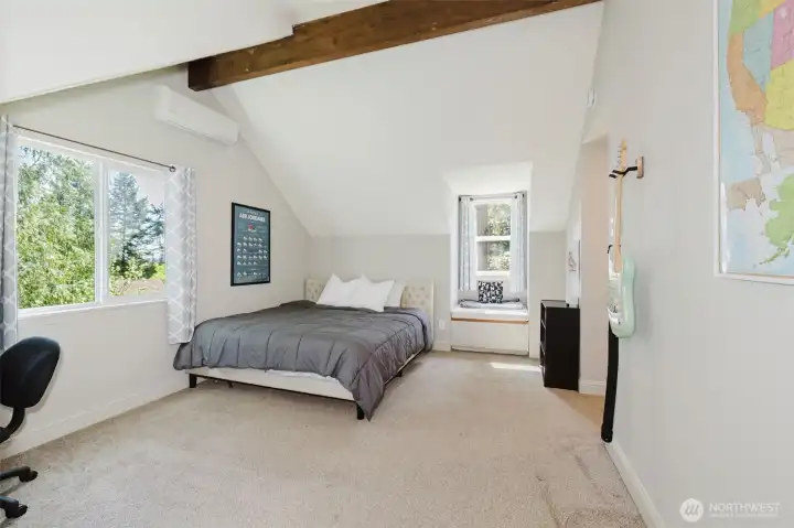 Vaulted ceiling in bedroom #2