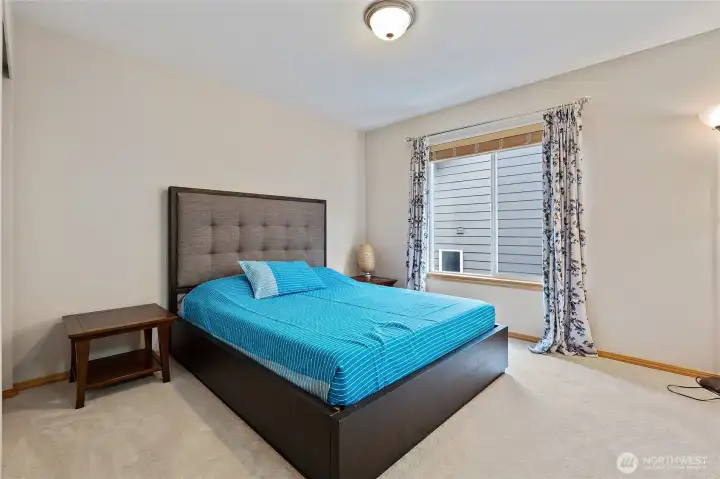 Lower level bedroom, attached to bath