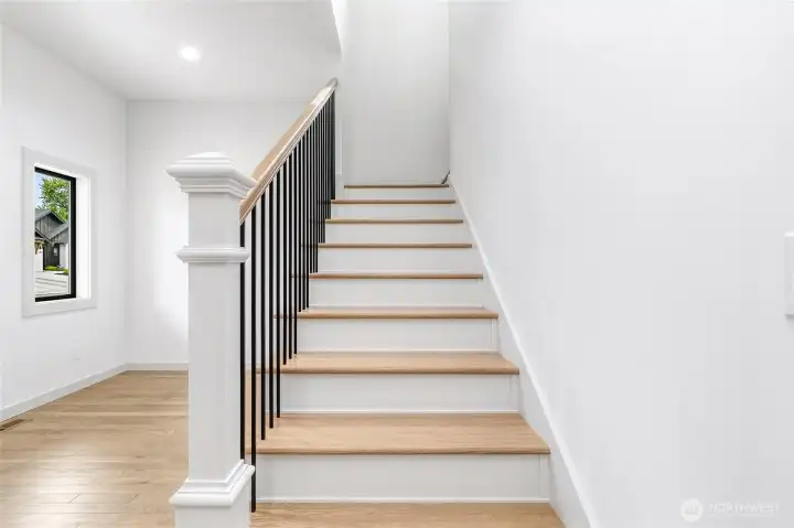 Stairs ascending to second level. Stairs ascending to second level.