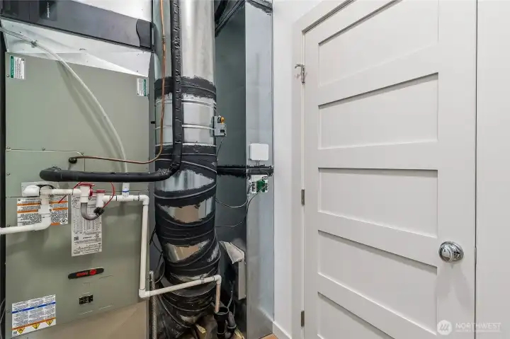 Systems room on main level near garage. Systems room on main level near garage.
