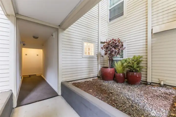 Entrance to unit