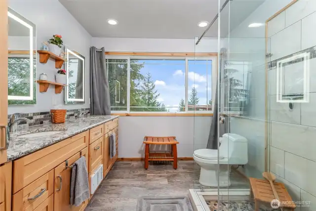 Large primary bathroom