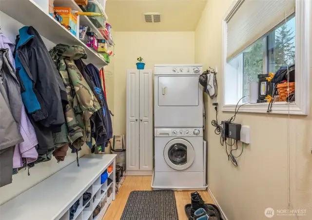 Mud room off garage