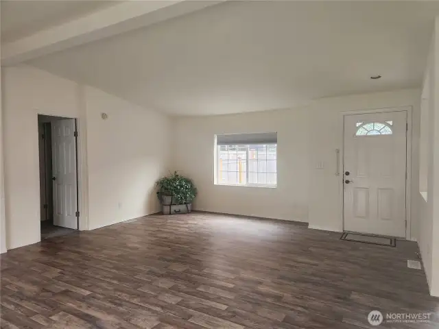 Large sitting area by front door