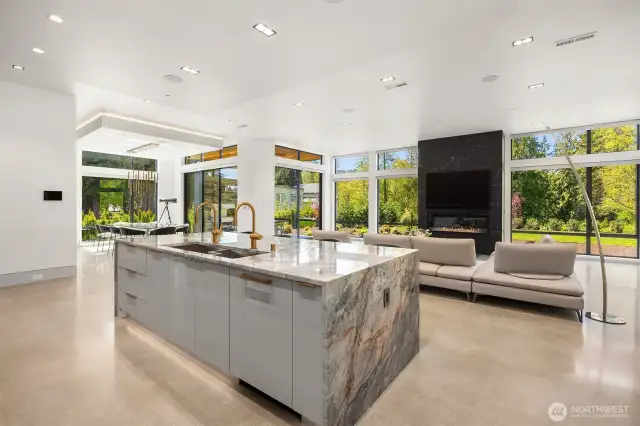 Photo of adjacent, completed home (lot 3) Kitchen and great room  -for representation purposes only.  Lot 2 has a very similar layout.