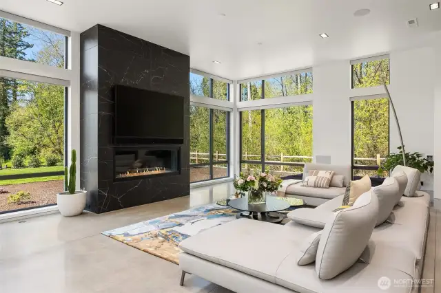 Photo of adjacent, completed home (lot 3) great room for representation purposes only.