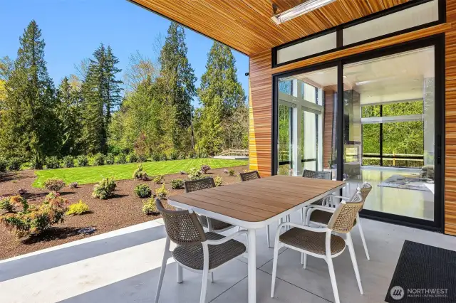 Photo of adjacent, completed home (lot 3) covered patio - for representation purposes only.
