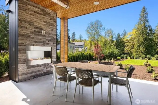 Photo of adjacent, completed home (lot 3) covered outdoor living area - for representation purposes only.