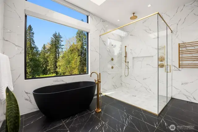 Photo of adjacent, completed home (lot 3) Primary bathroom - for representation purposes only.