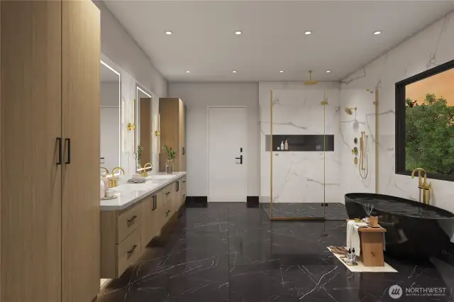 *RENDERING OF LOT 2 Primary bathroom *For representation purposes only**