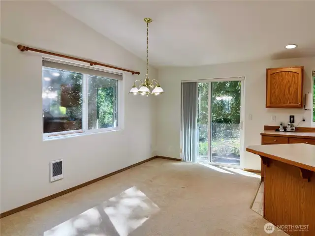 View of the dining room