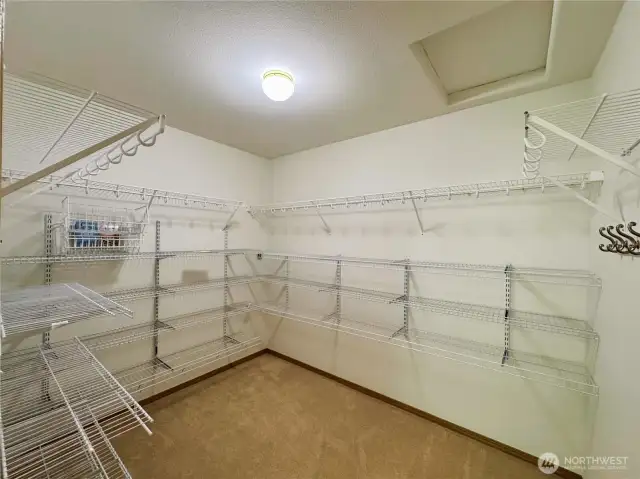 Large walk in closet in the primary Bedroom