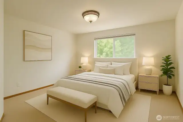 Bedroom #2 Virtually staged and AI edited