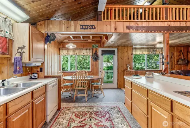 Kitchen to dining area