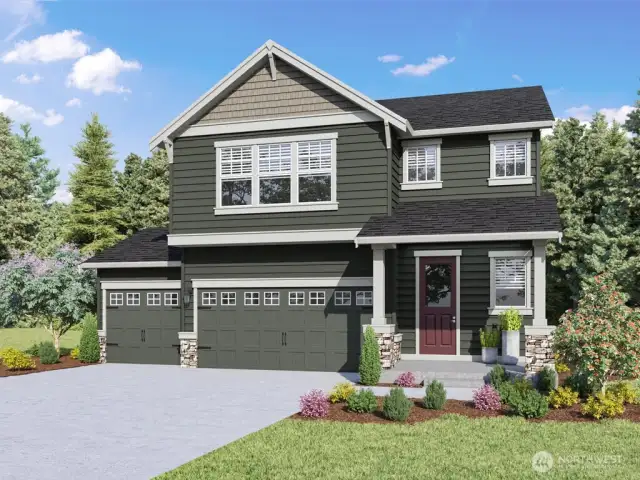 Photo rendering is representational. Actual home is under construction and finishes, elevation, and paint colors may vary. See site agent for details.