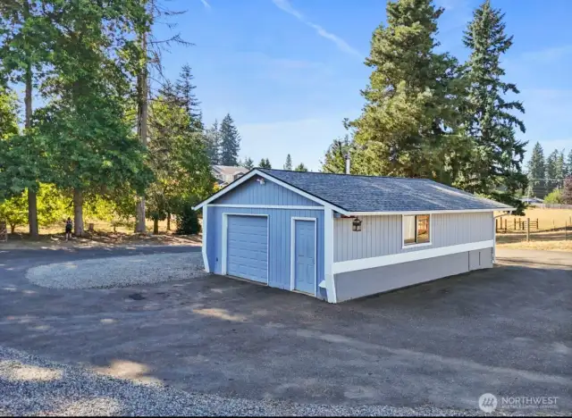 front detached garage. Total of 7 covered parking spots on property.