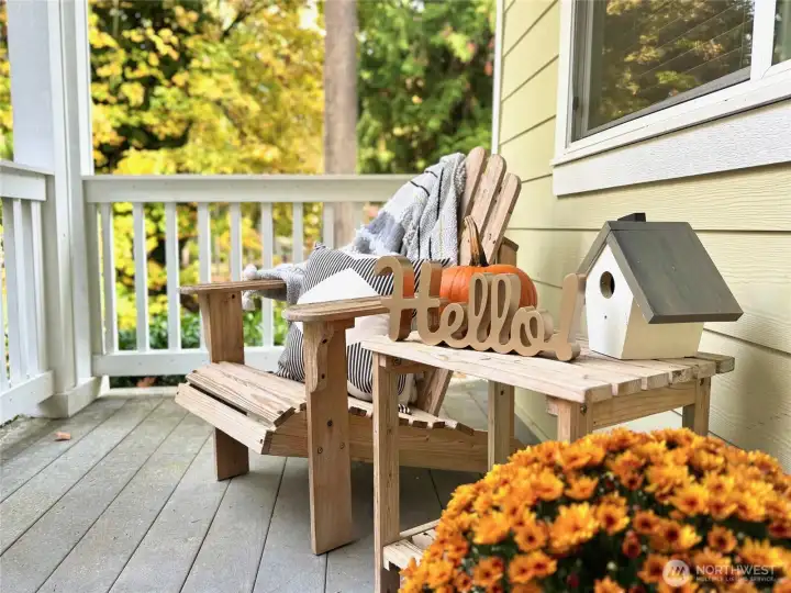 Wonderful front porch sitting area