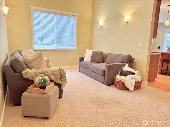 Formal Living Room with vaulted ceiling