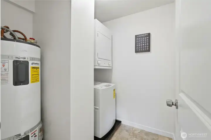 In-unit washer and drier.