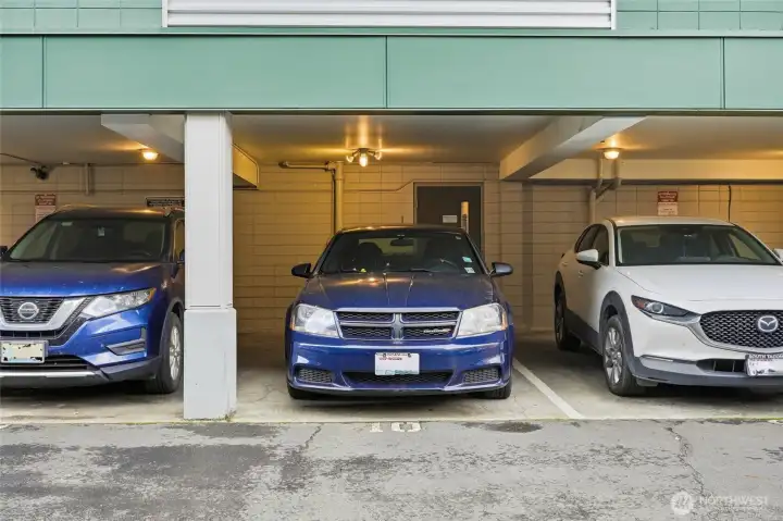 Reserved covered parking spot