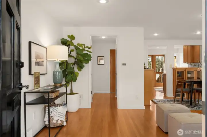 Gracious entry welcomes you with entry closet