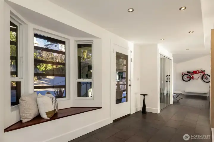 Step inside to heated tile surfaces that greet you with warmth from the moment you enter.