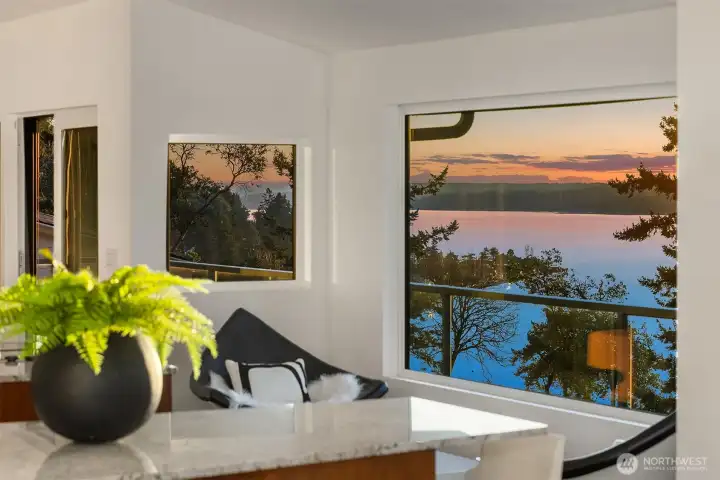 Custom windowsills designed with no wood trim for a clean, modern finish