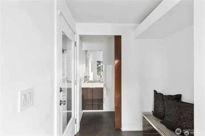 Main level guest bathroom, functional layout and easy access for everyday use and entertaining