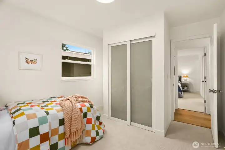 Another view of the 3rd bedroom showing the closet.