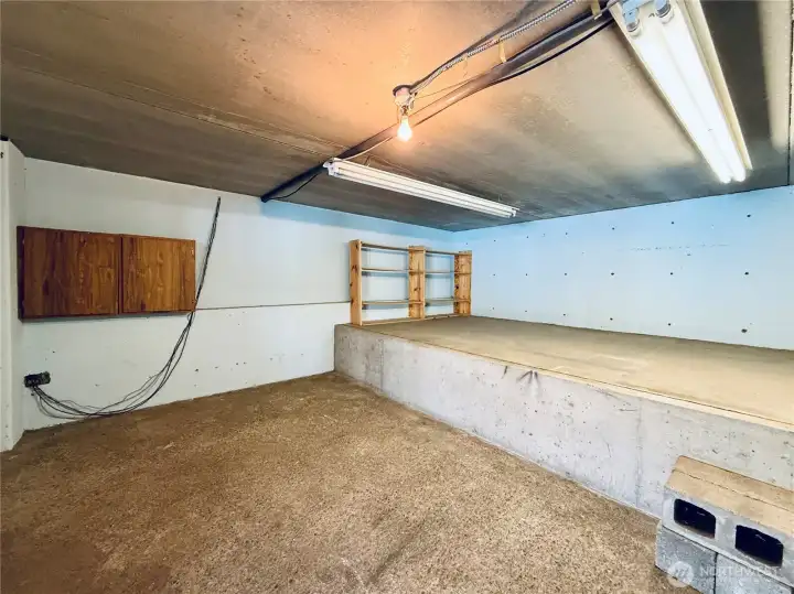 Storage area that is two parking spots wide with two levels for all your storage needs