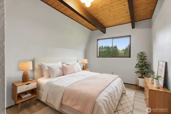 Virtual staged to show an example of how the space could be used.