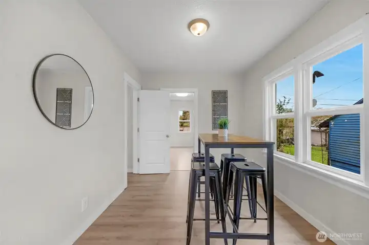 Dining room looking towards kitchen